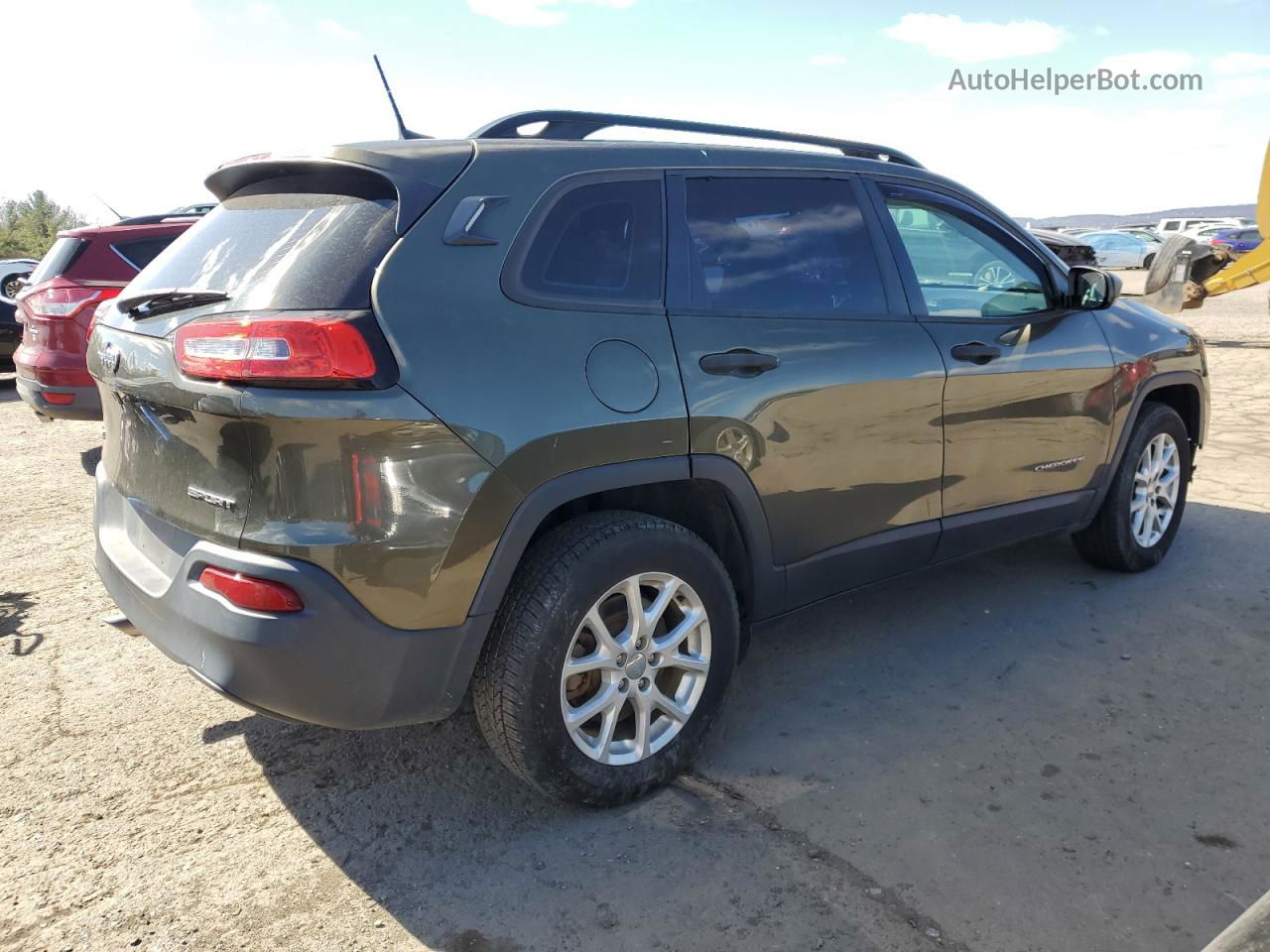 2016 Jeep Cherokee Sport Green vin: 1C4PJMAB3GW117890