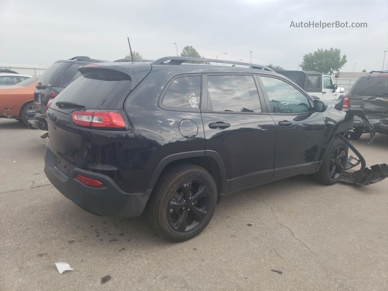 2016 Jeep Cherokee Sport Черный vin: 1C4PJMAB3GW310640