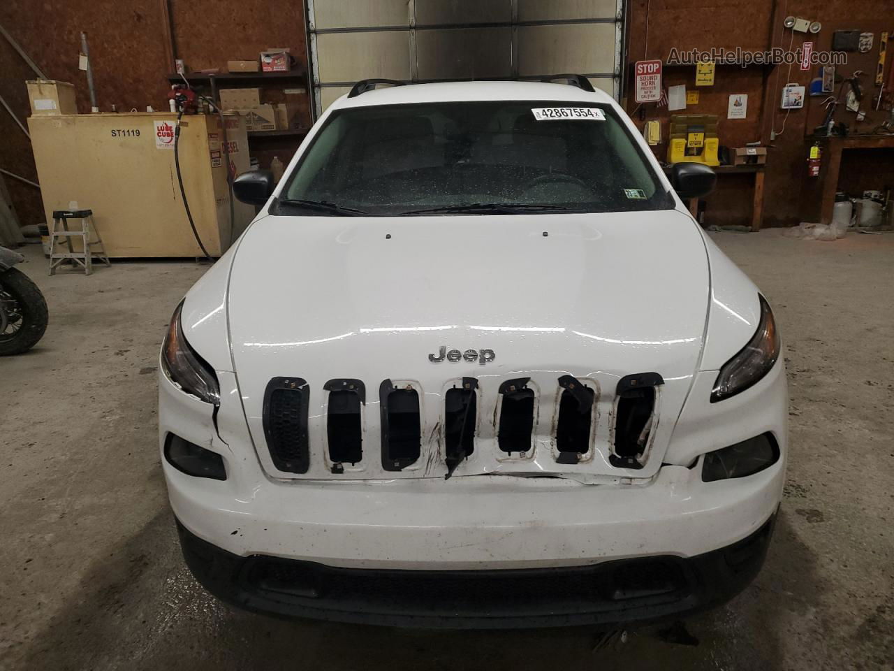 2015 Jeep Cherokee Sport White vin: 1C4PJMAB4FW773417