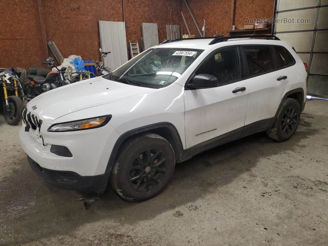 2015 Jeep Cherokee Sport White vin: 1C4PJMAB4FW773417