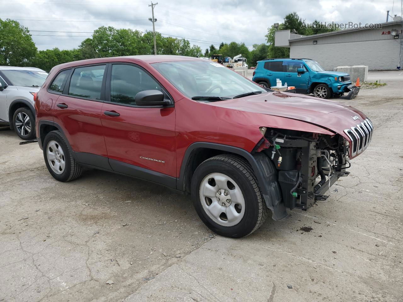 2014 Jeep Cherokee Sport Red vin: 1C4PJMAB5EW175335