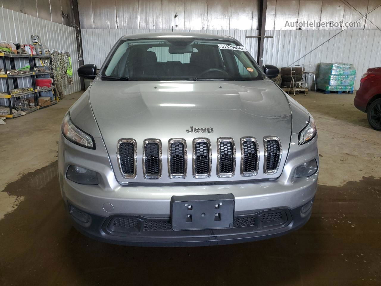 2014 Jeep Cherokee Sport Silver vin: 1C4PJMAB7EW210473