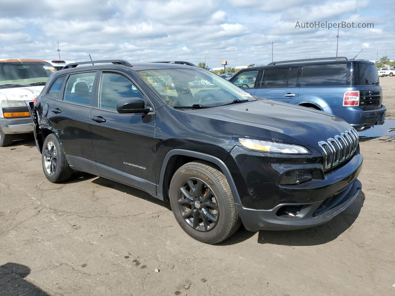 2015 Jeep Cherokee Sport Черный vin: 1C4PJMAB7FW588794