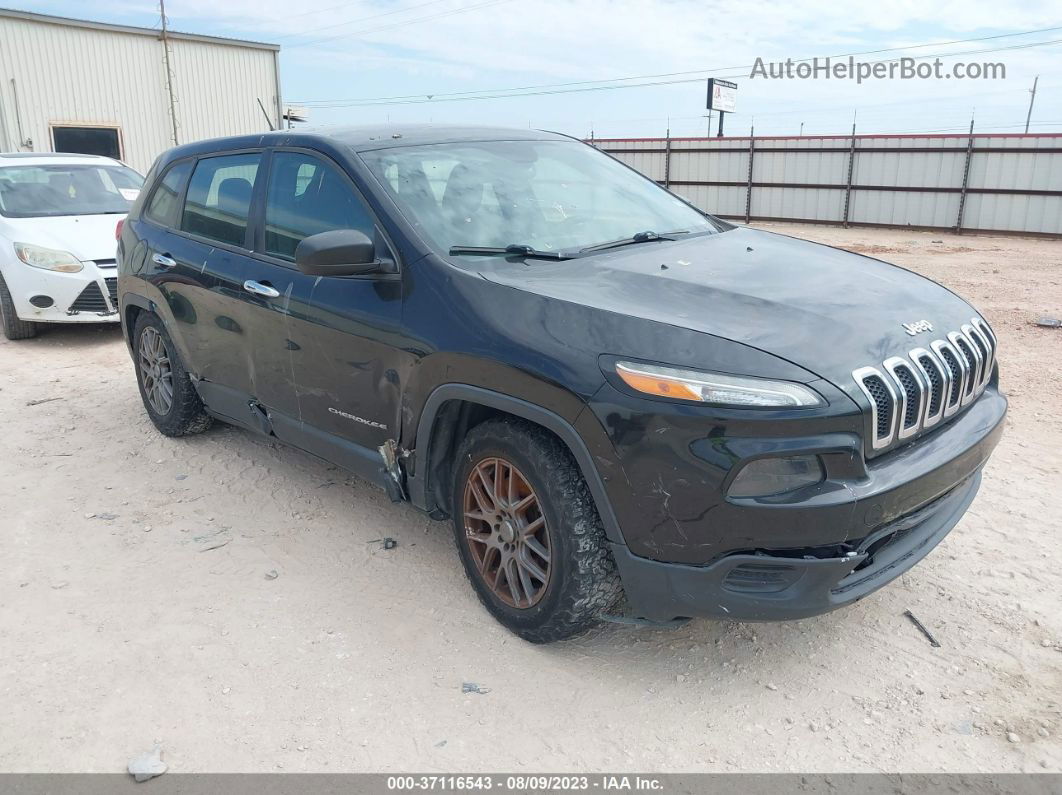 2014 Jeep Cherokee Sport Black vin: 1C4PJMAB8EW192680