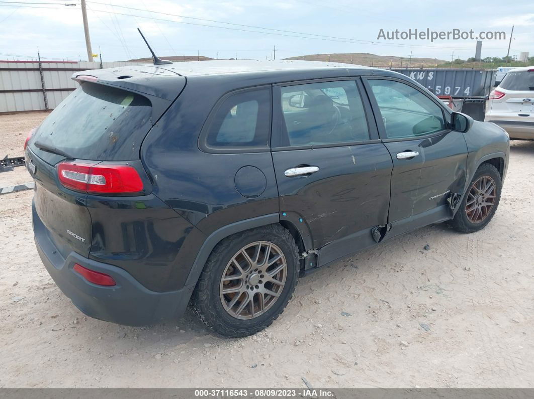 2014 Jeep Cherokee Sport Black vin: 1C4PJMAB8EW192680