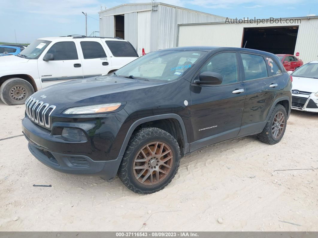 2014 Jeep Cherokee Sport Black vin: 1C4PJMAB8EW192680