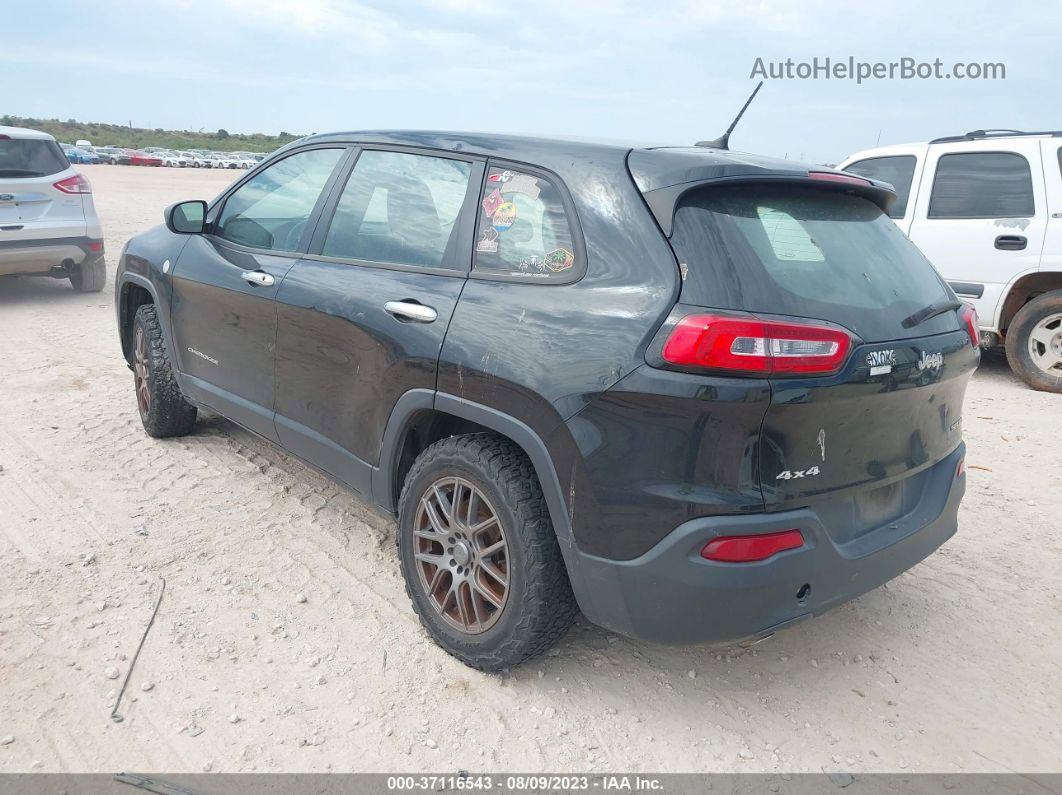 2014 Jeep Cherokee Sport Black vin: 1C4PJMAB8EW192680