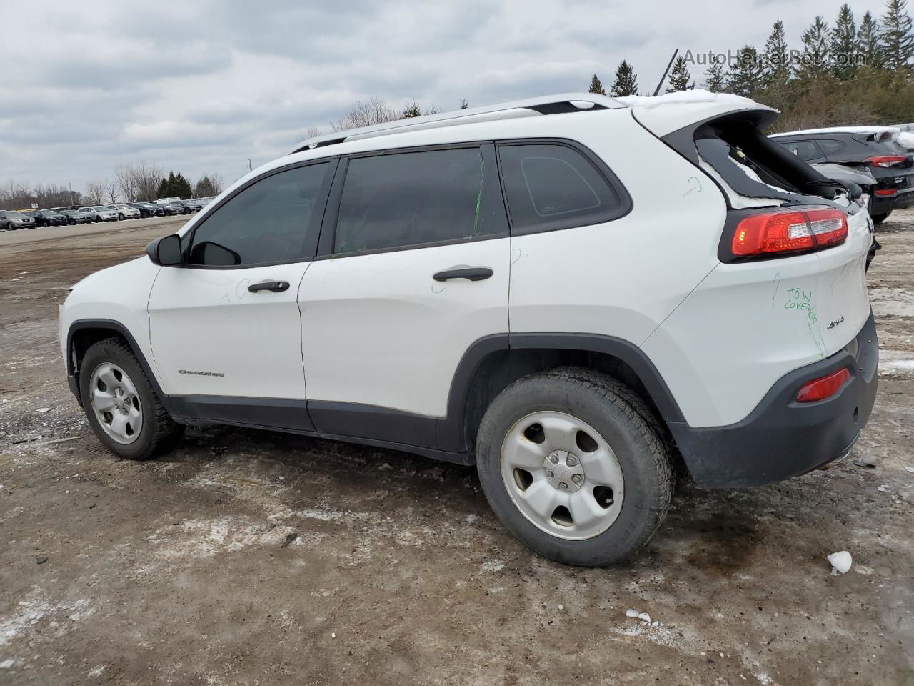 2015 Jeep Cherokee Sport White vin: 1C4PJMAB8FW500822