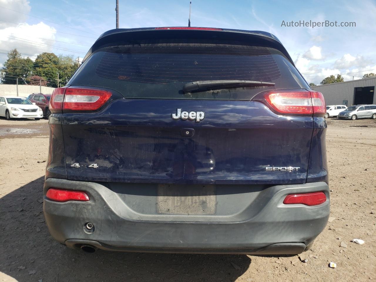 2014 Jeep Cherokee Sport Синий vin: 1C4PJMAB9EW178674