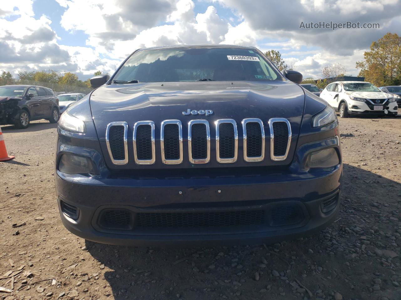 2014 Jeep Cherokee Sport Синий vin: 1C4PJMAB9EW178674