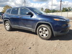 2014 Jeep Cherokee Sport Blue vin: 1C4PJMAB9EW178674