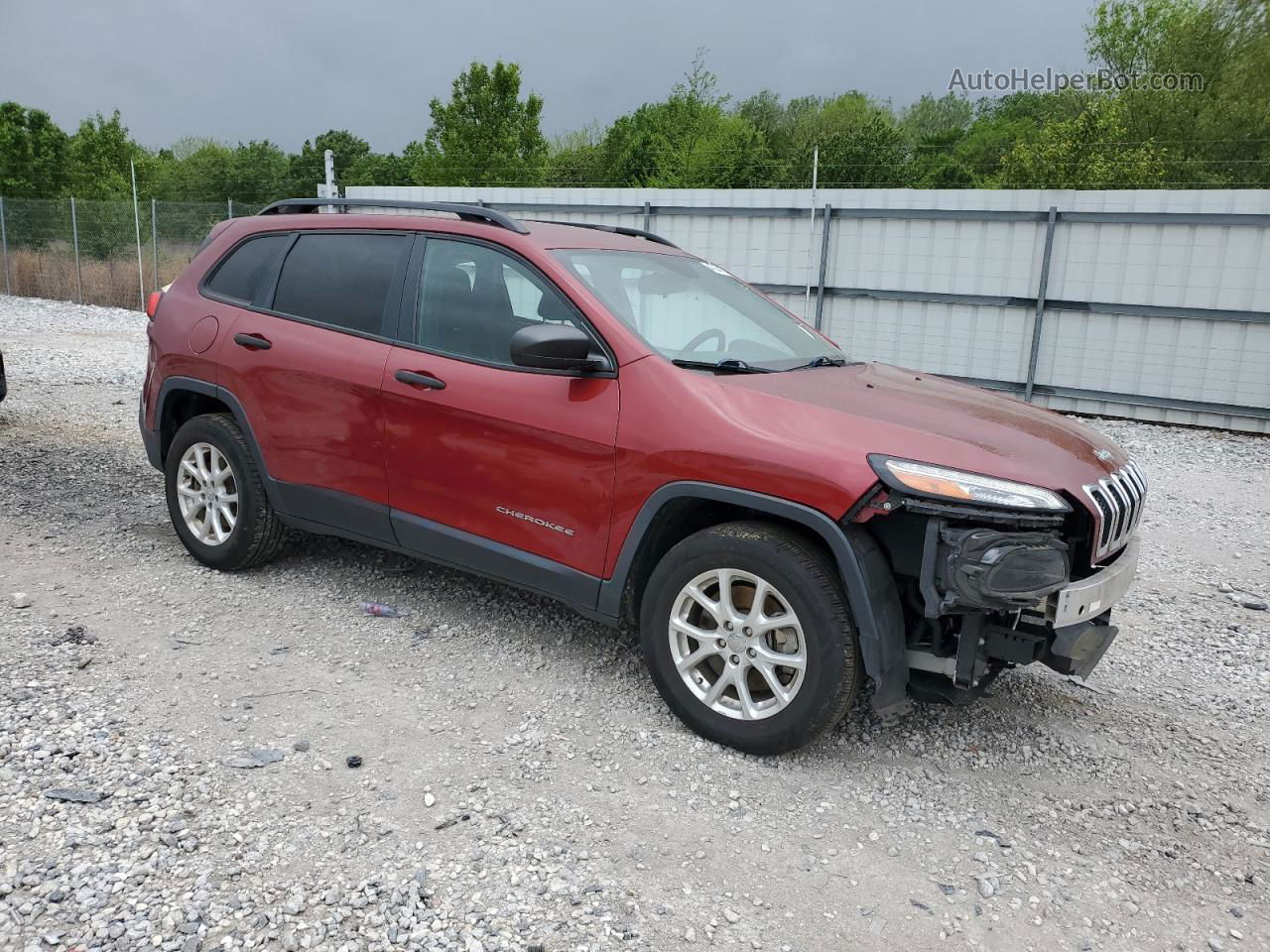 2016 Jeep Cherokee Sport Red vin: 1C4PJMAB9GW235636