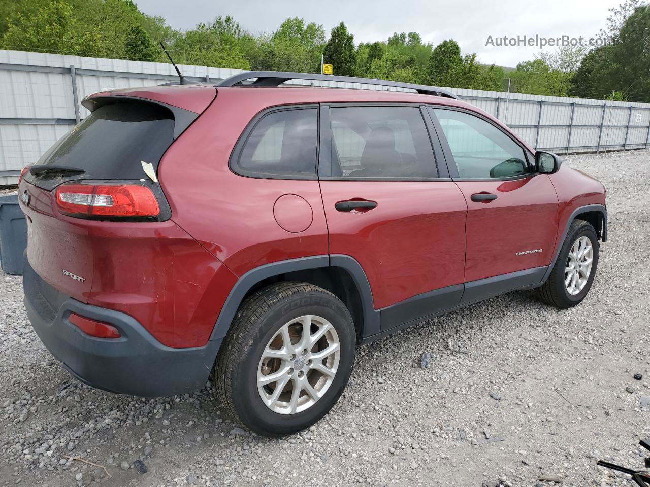 2016 Jeep Cherokee Sport Red vin: 1C4PJMAB9GW235636