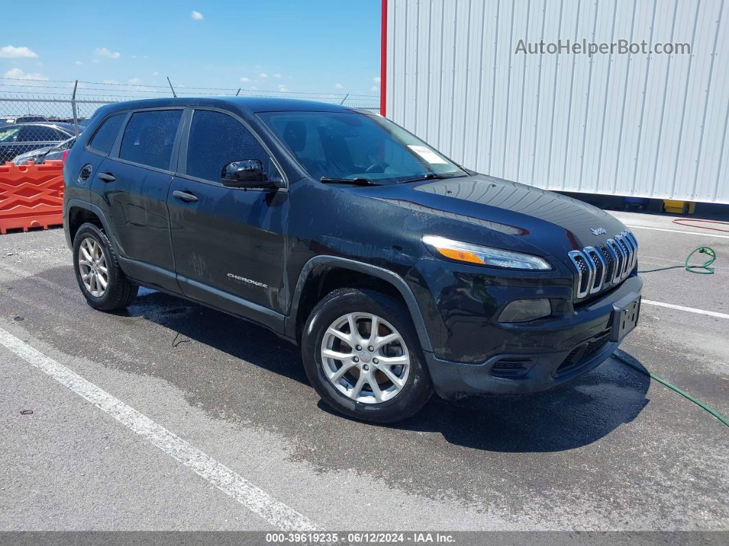 2014 Jeep Cherokee Sport Black vin: 1C4PJMABXEW166162