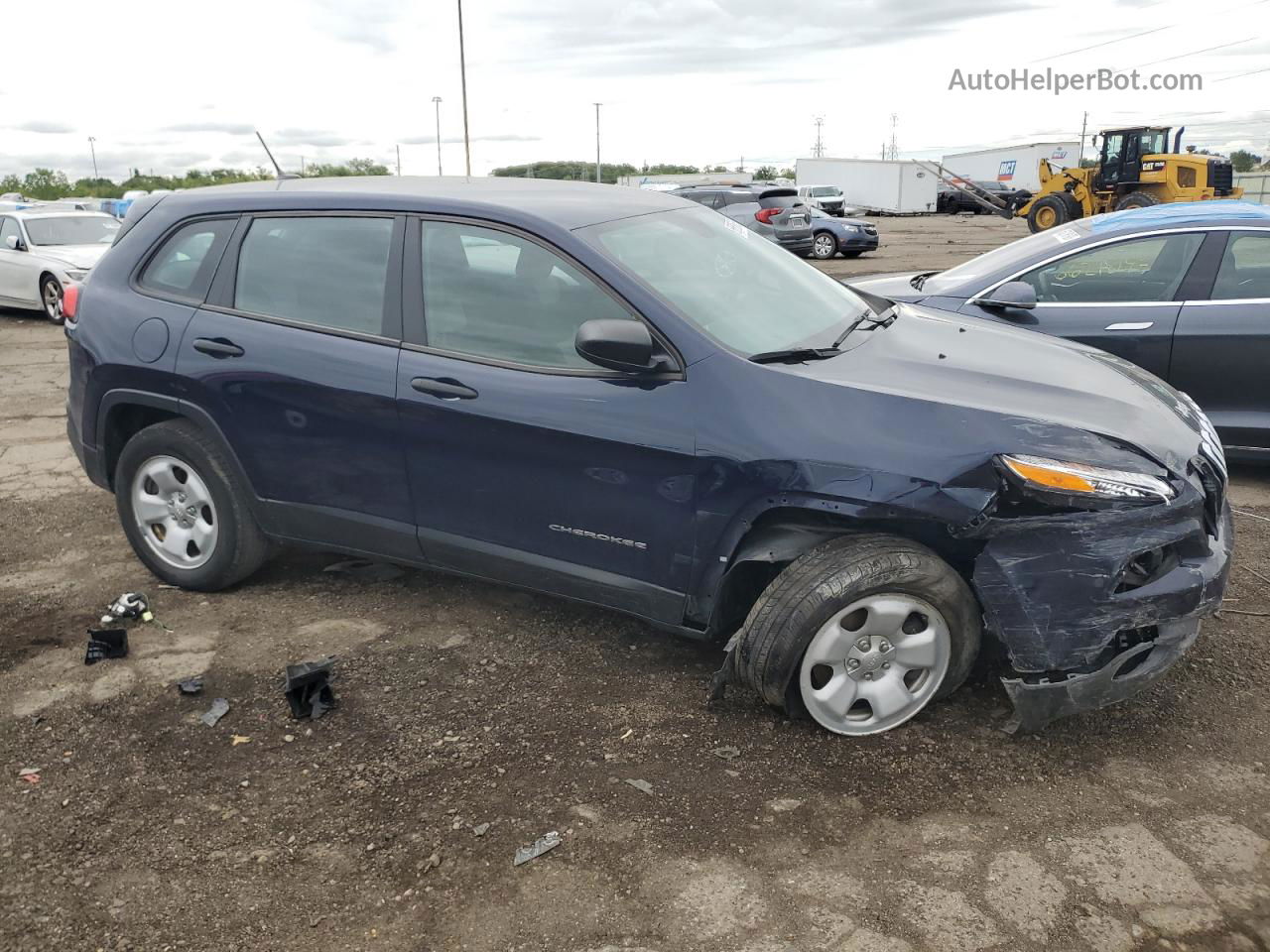 2014 Jeep Cherokee Sport Blue vin: 1C4PJMABXEW216879