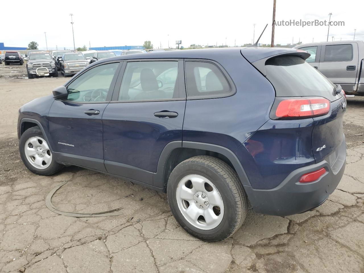 2014 Jeep Cherokee Sport Синий vin: 1C4PJMABXEW216879