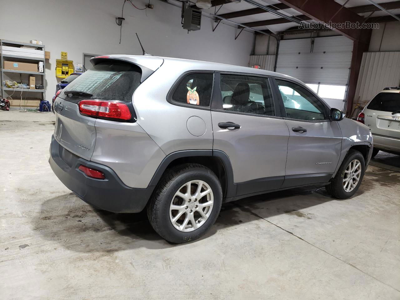 2014 Jeep Cherokee Sport Silver vin: 1C4PJMABXEW219653