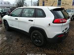 2014 Jeep Cherokee Sport White vin: 1C4PJMABXEW317324