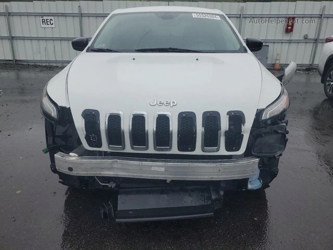 2015 Jeep Cherokee Sport White vin: 1C4PJMABXFW540531