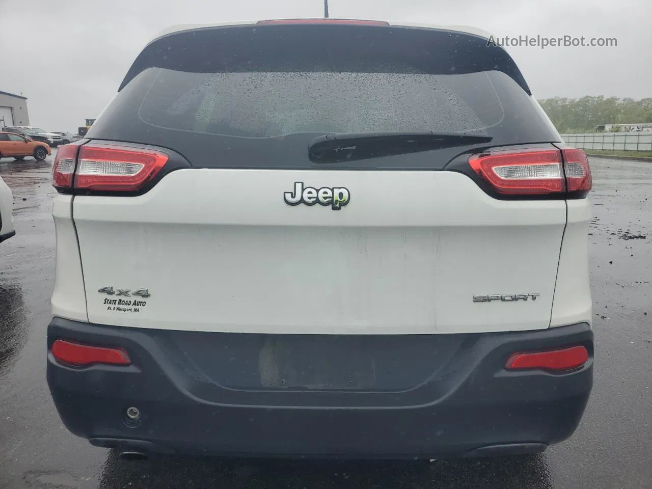 2015 Jeep Cherokee Sport White vin: 1C4PJMABXFW540531