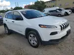 2016 Jeep Cherokee Sport Белый vin: 1C4PJMABXGW235466