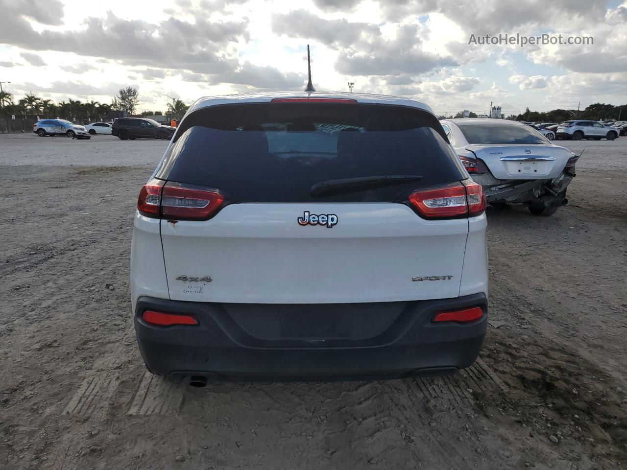 2016 Jeep Cherokee Sport White vin: 1C4PJMABXGW235466