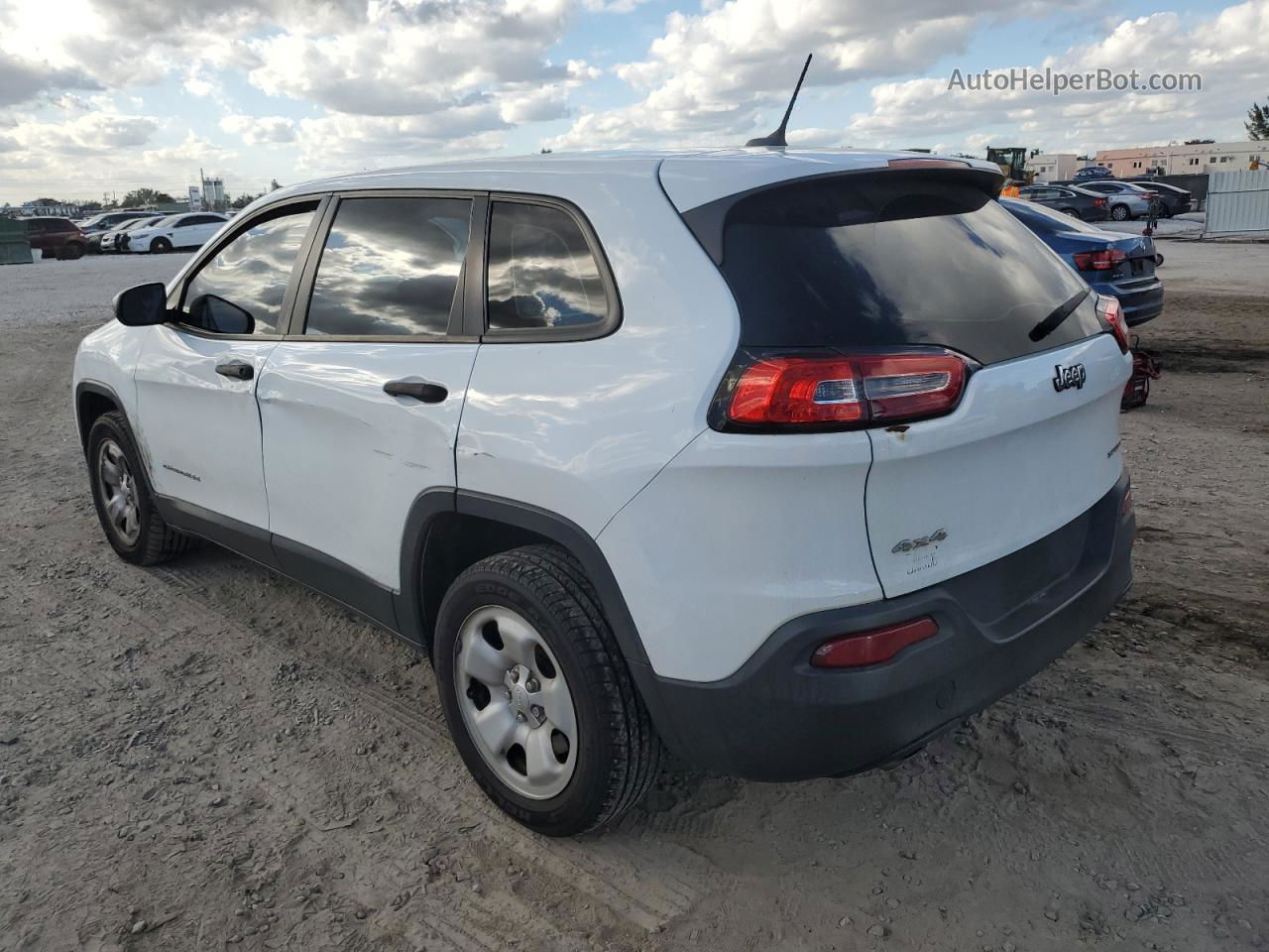 2016 Jeep Cherokee Sport White vin: 1C4PJMABXGW235466