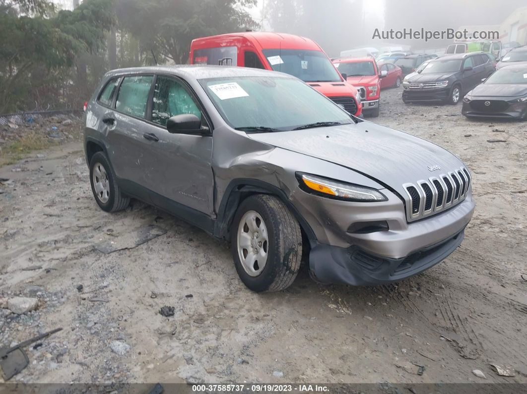 2016 Jeep Cherokee Sport Gray vin: 1C4PJMABXGW238853