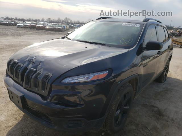 2016 Jeep Cherokee Sport Black vin: 1C4PJMAS1GW375180