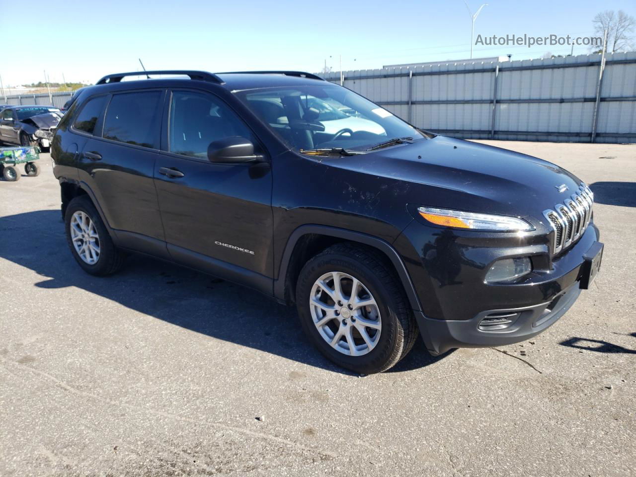 2016 Jeep Cherokee Sport Black vin: 1C4PJMAS4GW269001