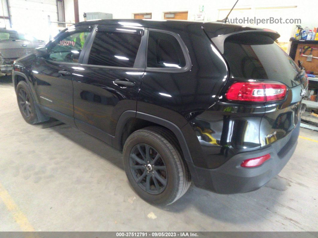 2014 Jeep Cherokee Sport Black vin: 1C4PJMAS5EW322351