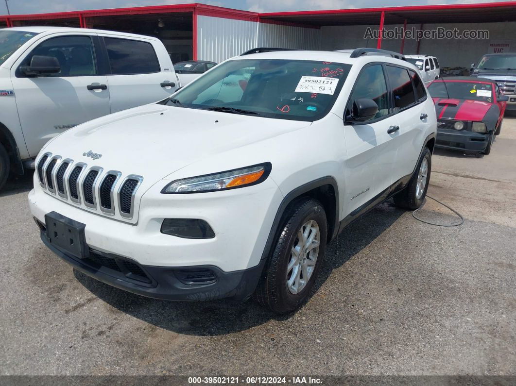 2016 Jeep Cherokee Sport White vin: 1C4PJMAS5GW215092