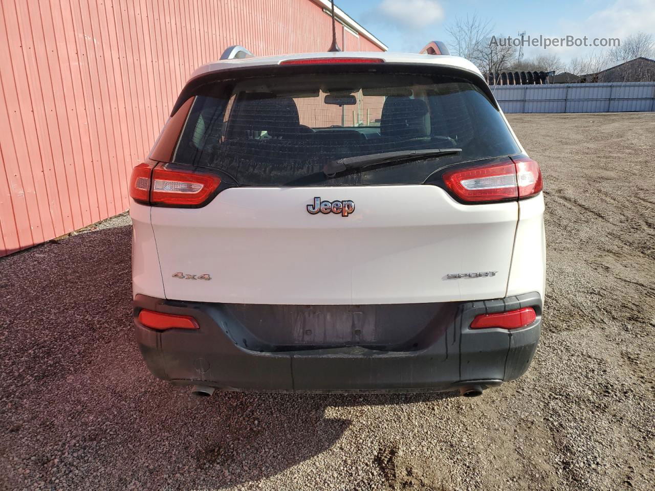 2014 Jeep Cherokee Sport White vin: 1C4PJMAS7EW272570