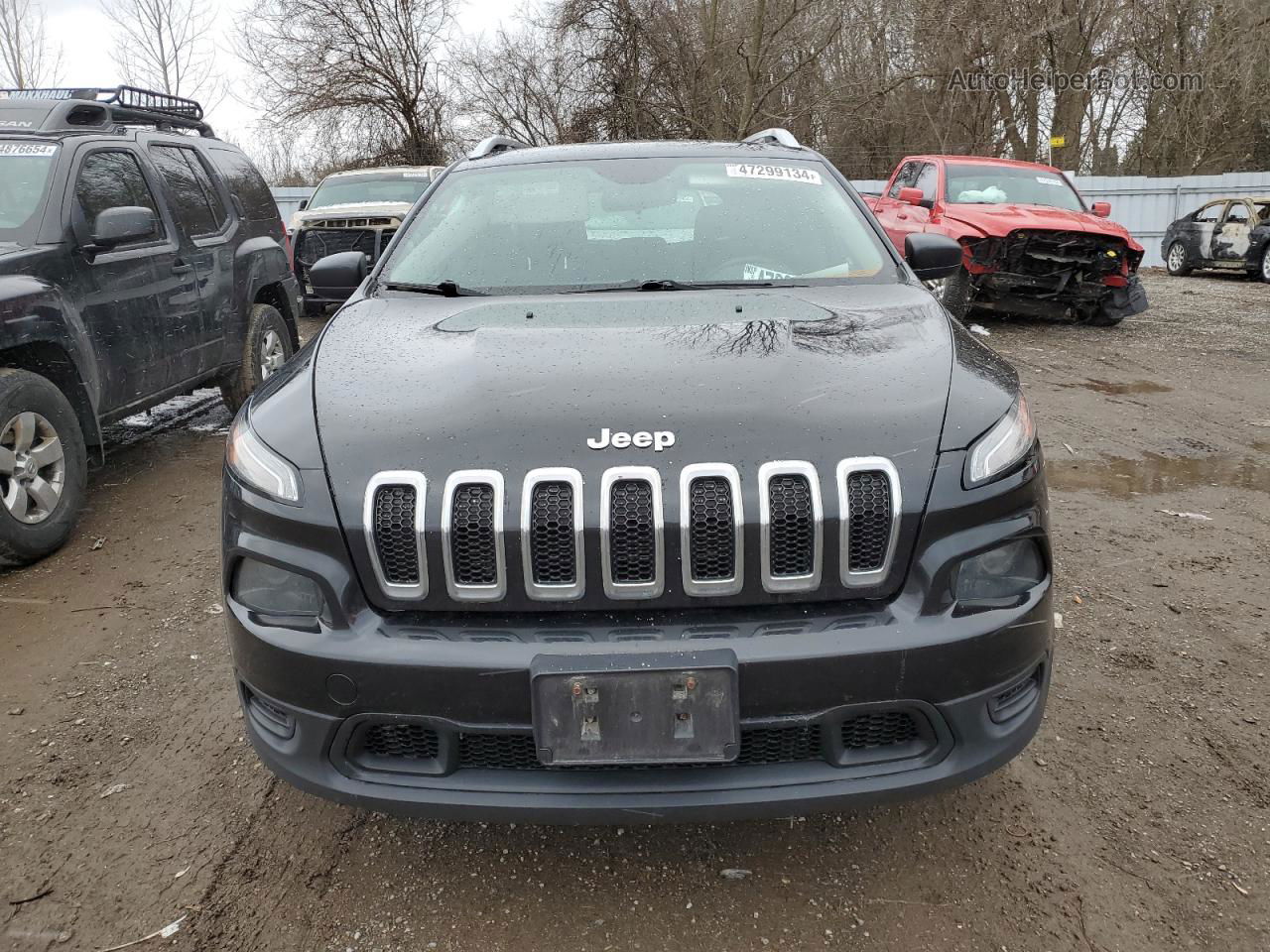 2014 Jeep Cherokee Sport Black vin: 1C4PJMAS7EW322206