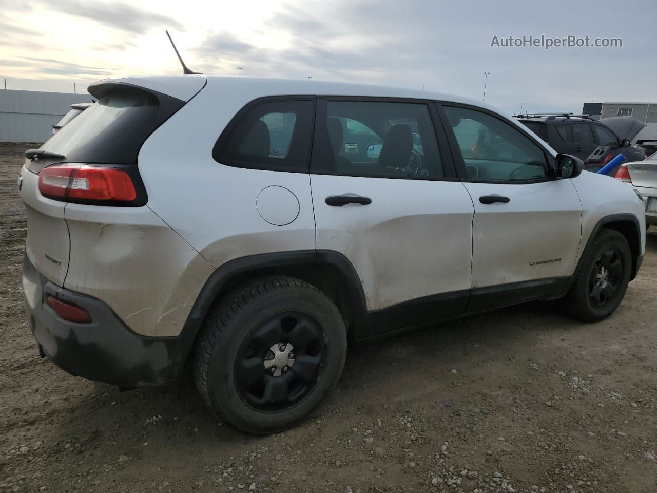 2014 Jeep Cherokee Sport White vin: 1C4PJMAS8EW115839