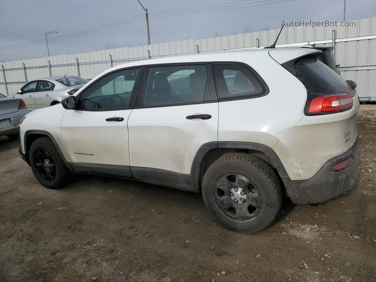 2014 Jeep Cherokee Sport White vin: 1C4PJMAS8EW115839