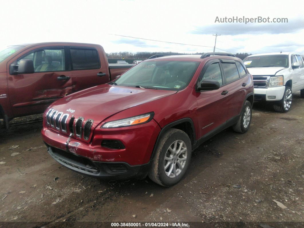 2016 Jeep Cherokee Sport Red vin: 1C4PJMAS9GW209294