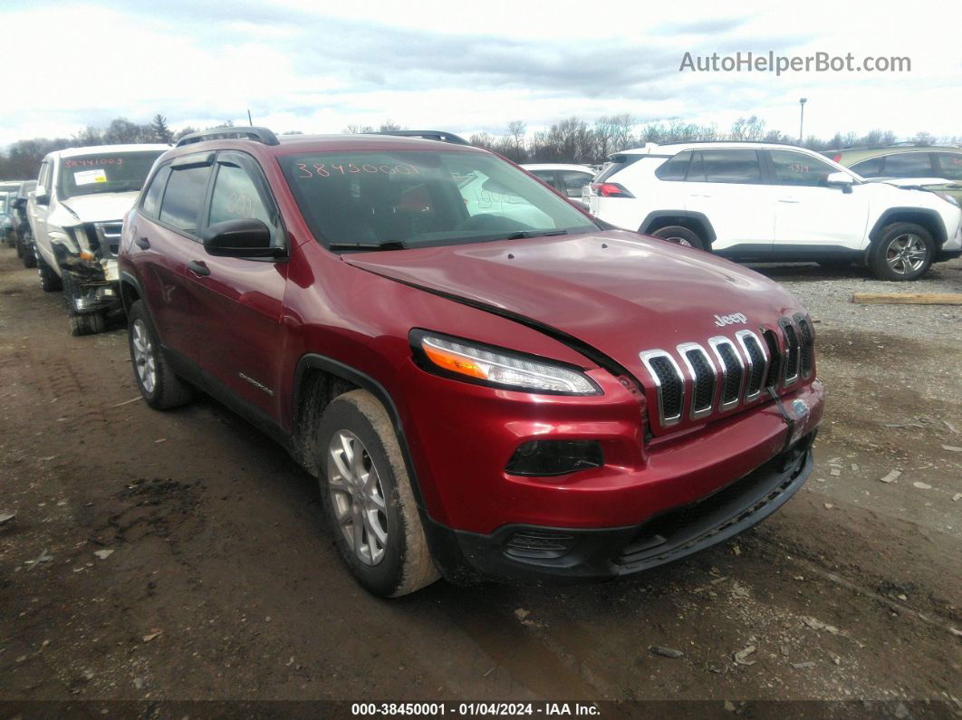 2016 Jeep Cherokee Sport Red vin: 1C4PJMAS9GW209294