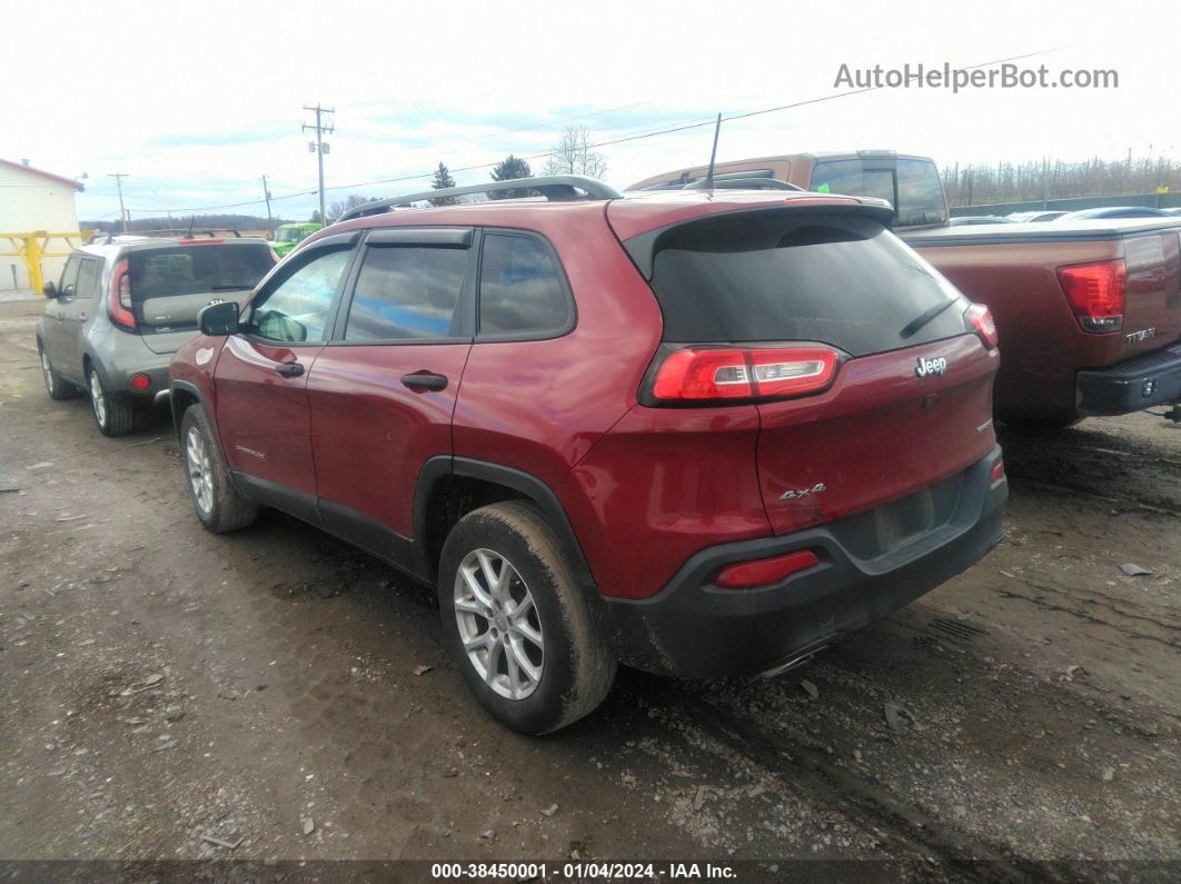 2016 Jeep Cherokee Sport Red vin: 1C4PJMAS9GW209294