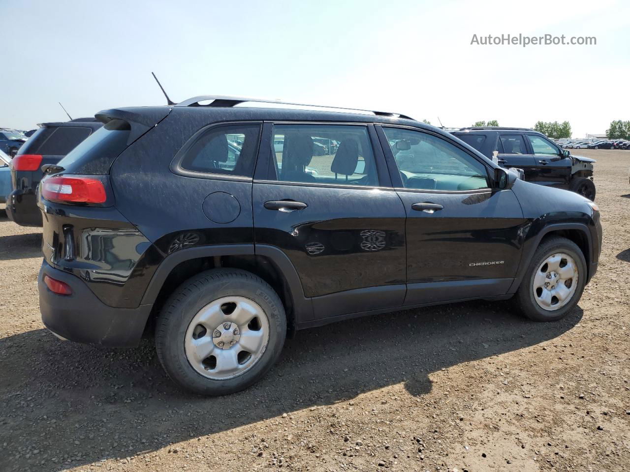 2015 Jeep Cherokee Sport Black vin: 1C4PJMASXFW719393