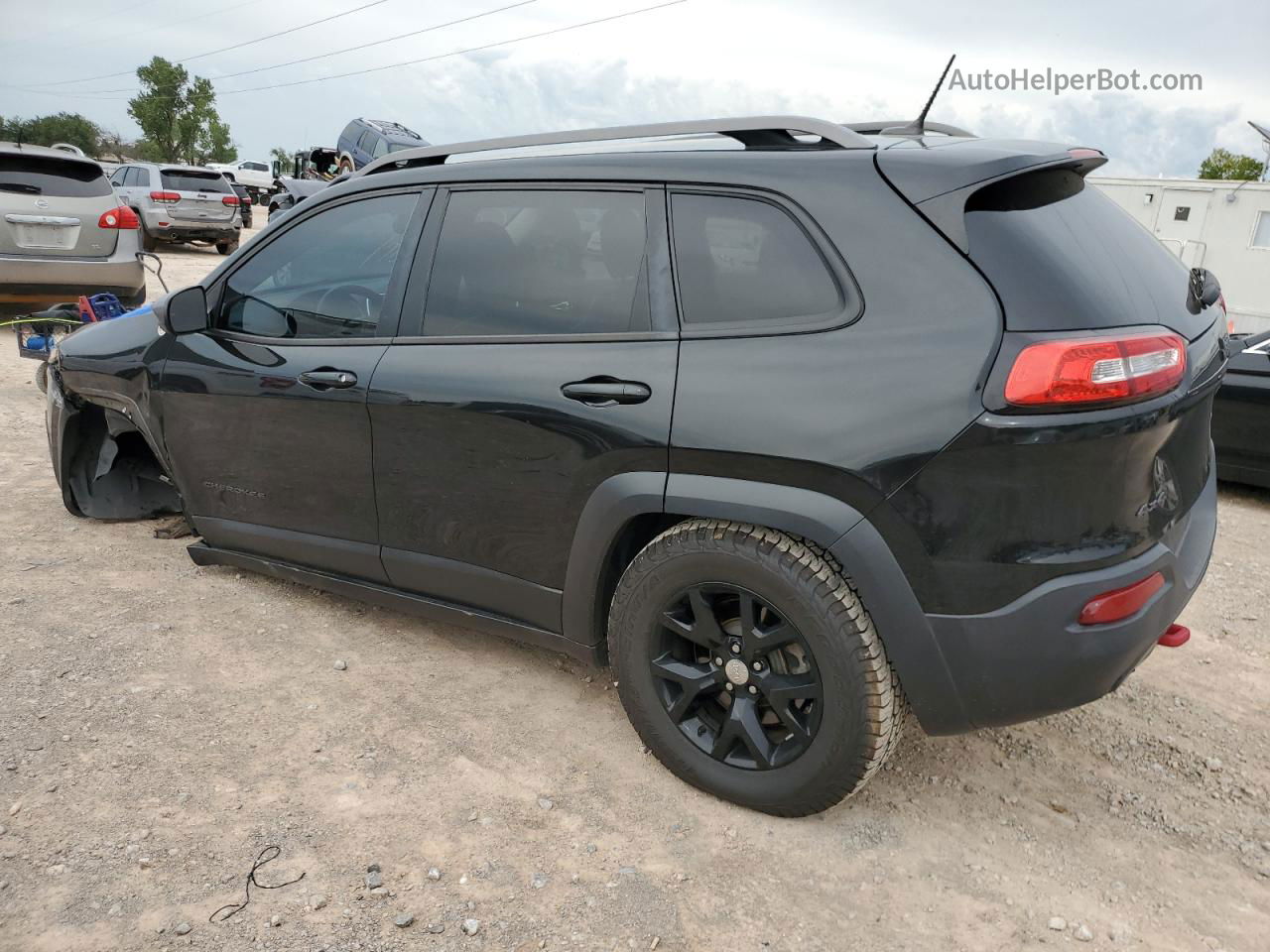 2015 Jeep Cherokee Trailhawk Black vin: 1C4PJMBB1FW571018