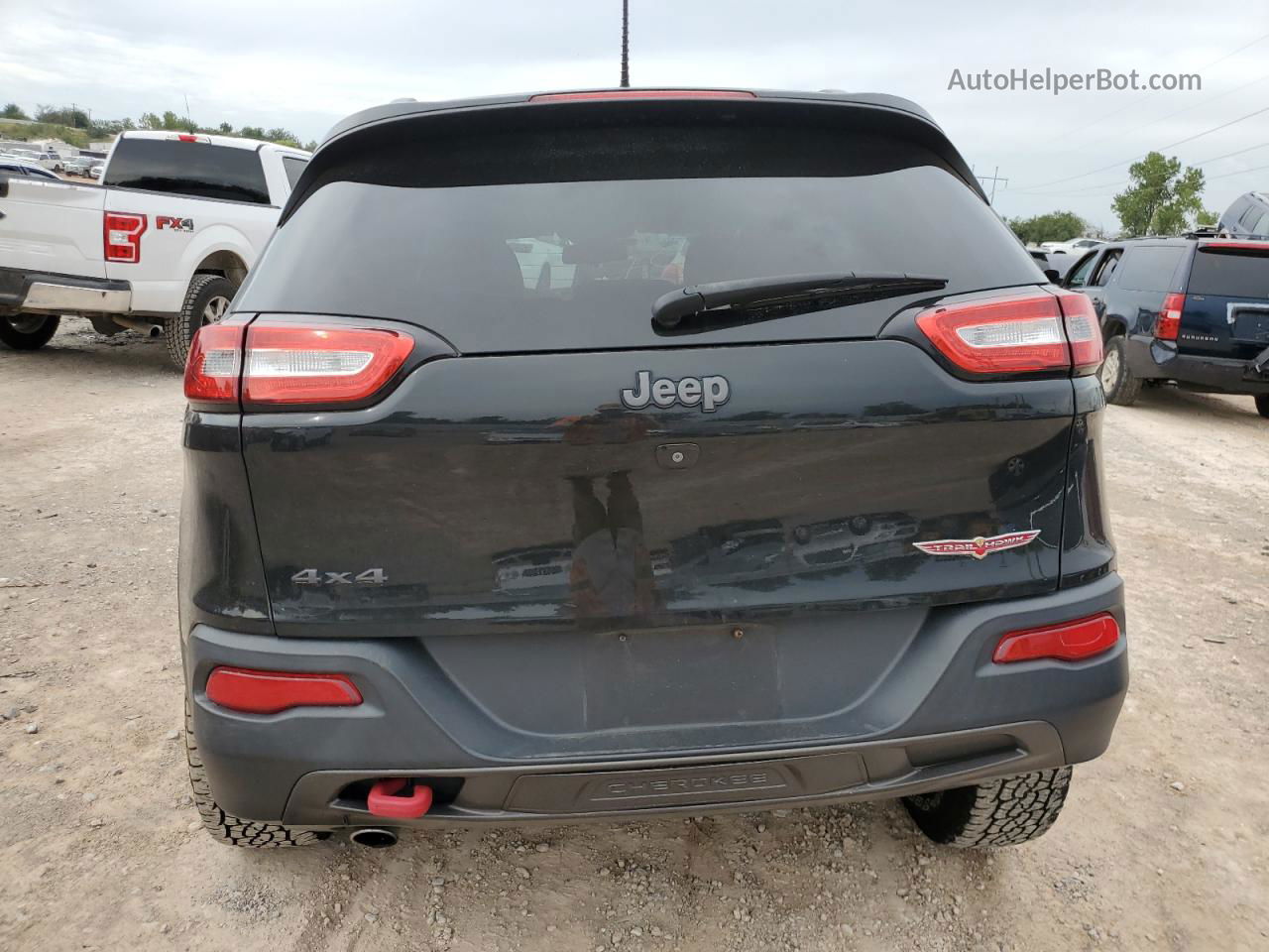 2015 Jeep Cherokee Trailhawk Black vin: 1C4PJMBB1FW571018