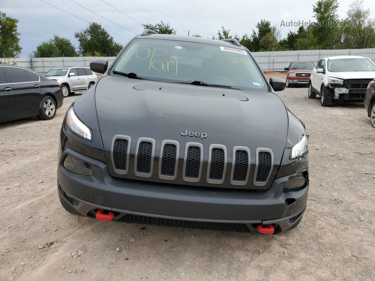 2015 Jeep Cherokee Trailhawk Black vin: 1C4PJMBB1FW571018