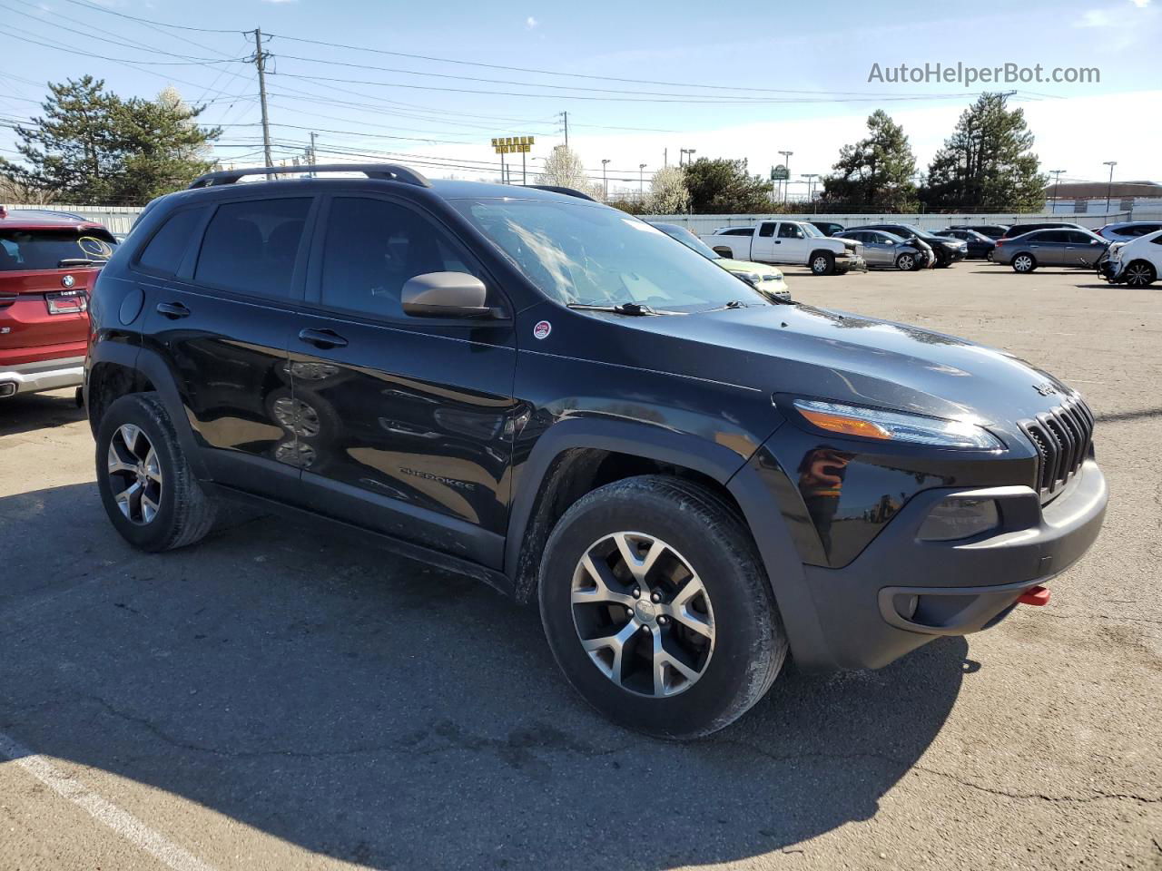 2014 Jeep Cherokee Trailhawk Black vin: 1C4PJMBB2EW187375