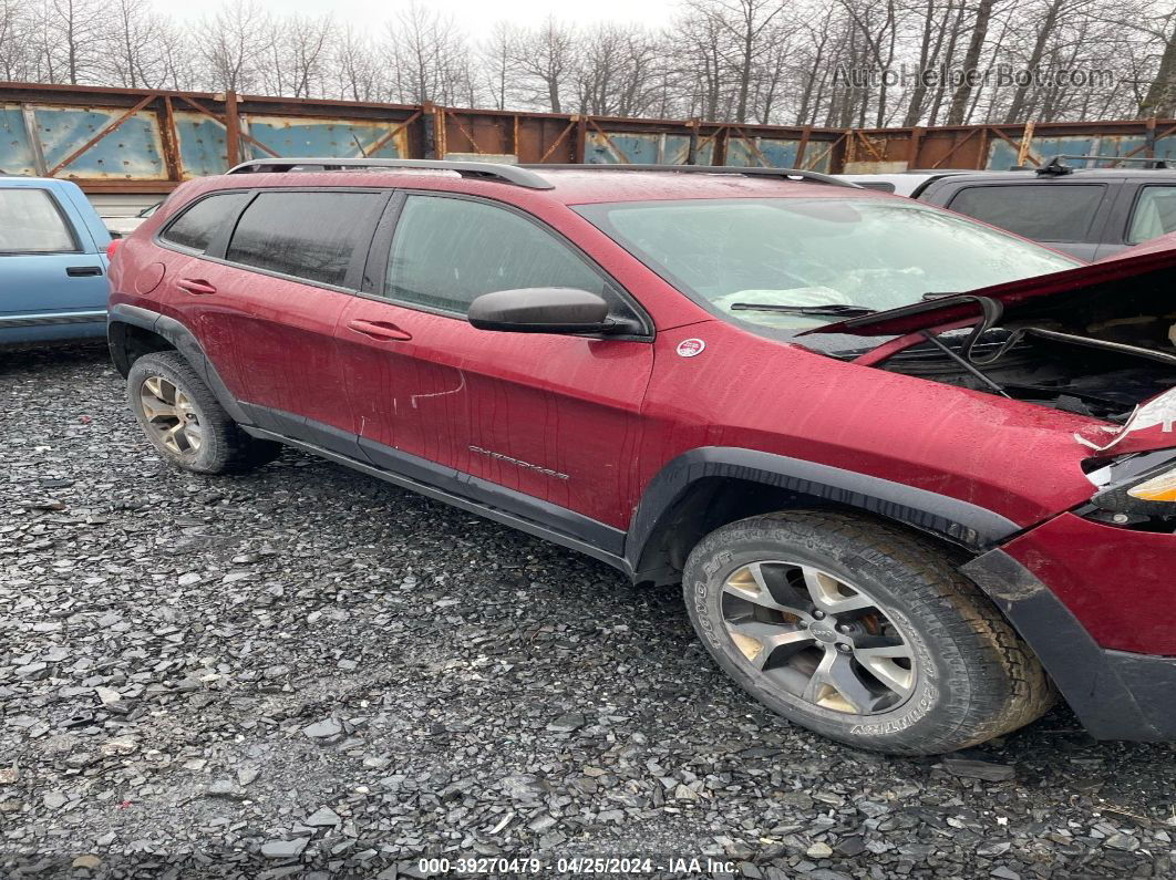 2015 Jeep Cherokee Trailhawk Red vin: 1C4PJMBB4FW615805