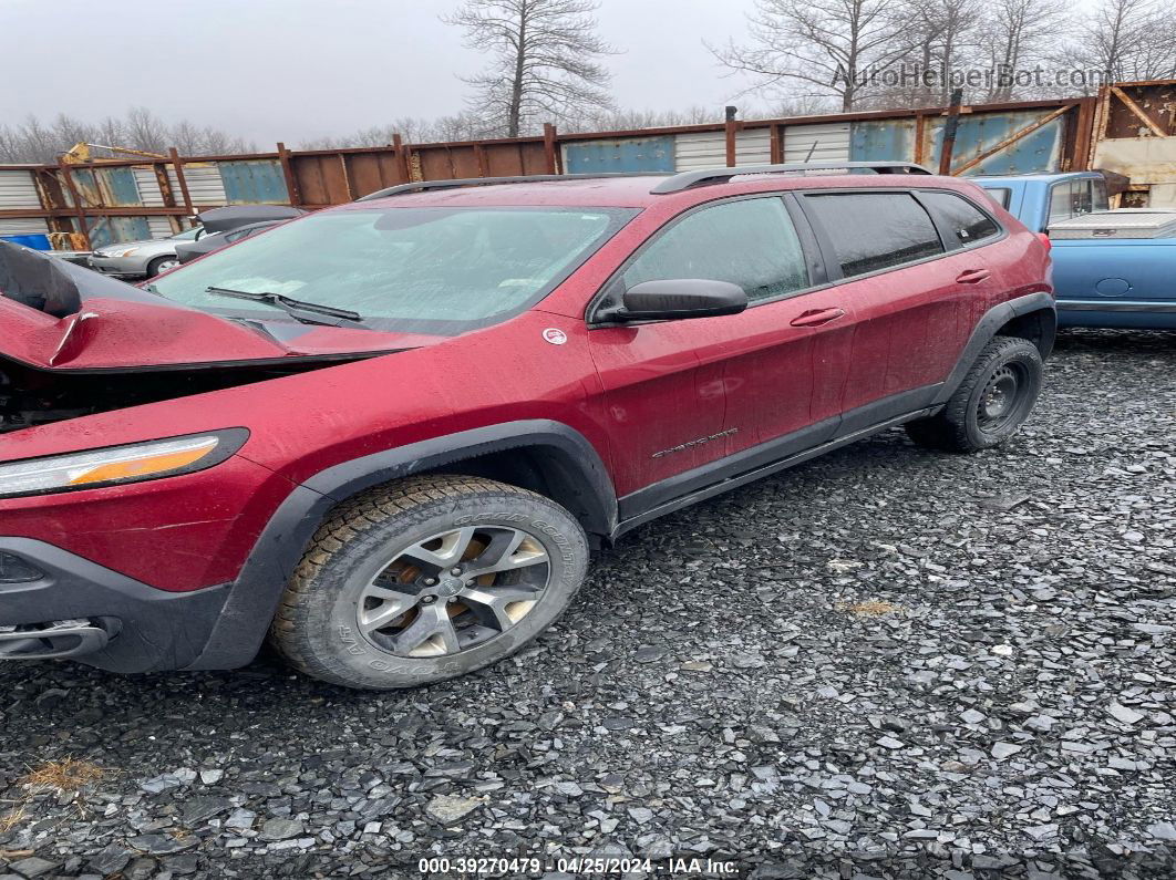 2015 Jeep Cherokee Trailhawk Red vin: 1C4PJMBB4FW615805