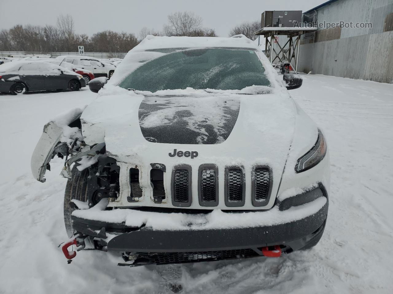 2015 Jeep Cherokee Trailhawk White vin: 1C4PJMBB7FW550982