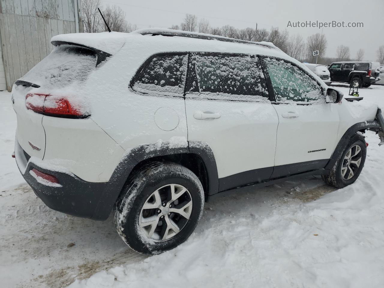 2015 Jeep Cherokee Trailhawk White vin: 1C4PJMBB7FW550982