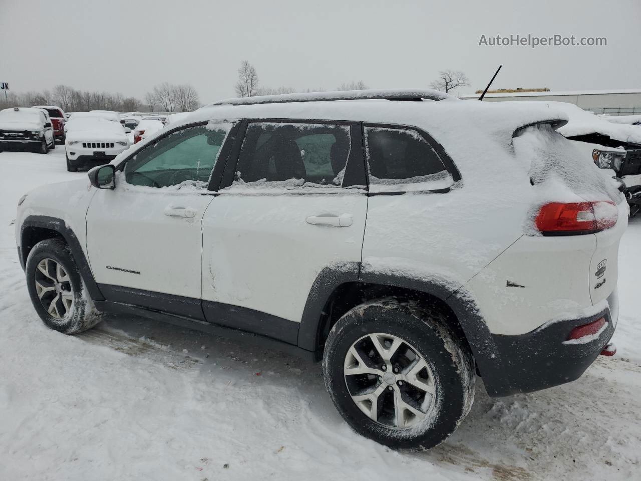 2015 Jeep Cherokee Trailhawk White vin: 1C4PJMBB7FW550982