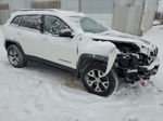 2015 Jeep Cherokee Trailhawk White vin: 1C4PJMBB7FW550982